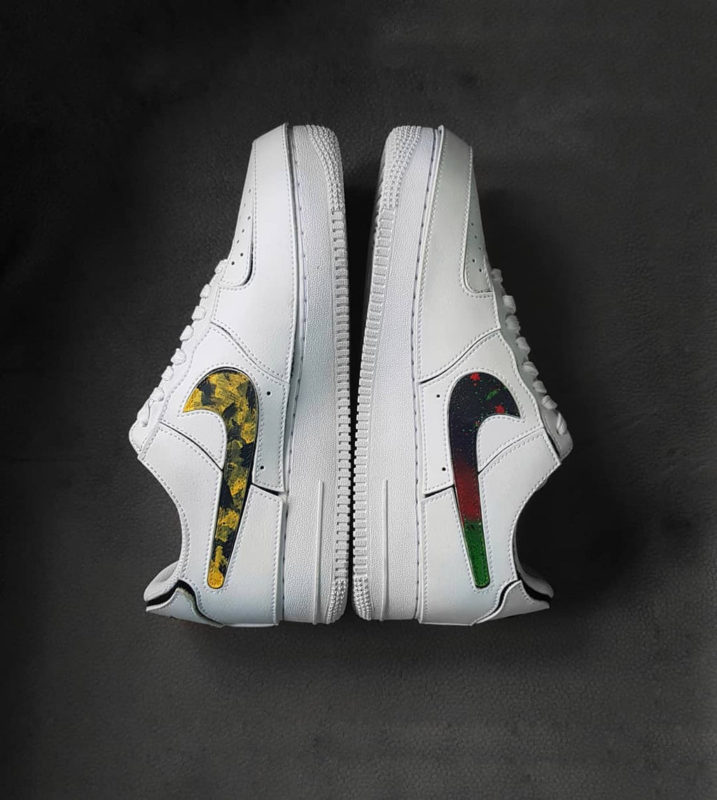Cartoon Hero Clown Black Yellow Blue Custom Air Force 1
