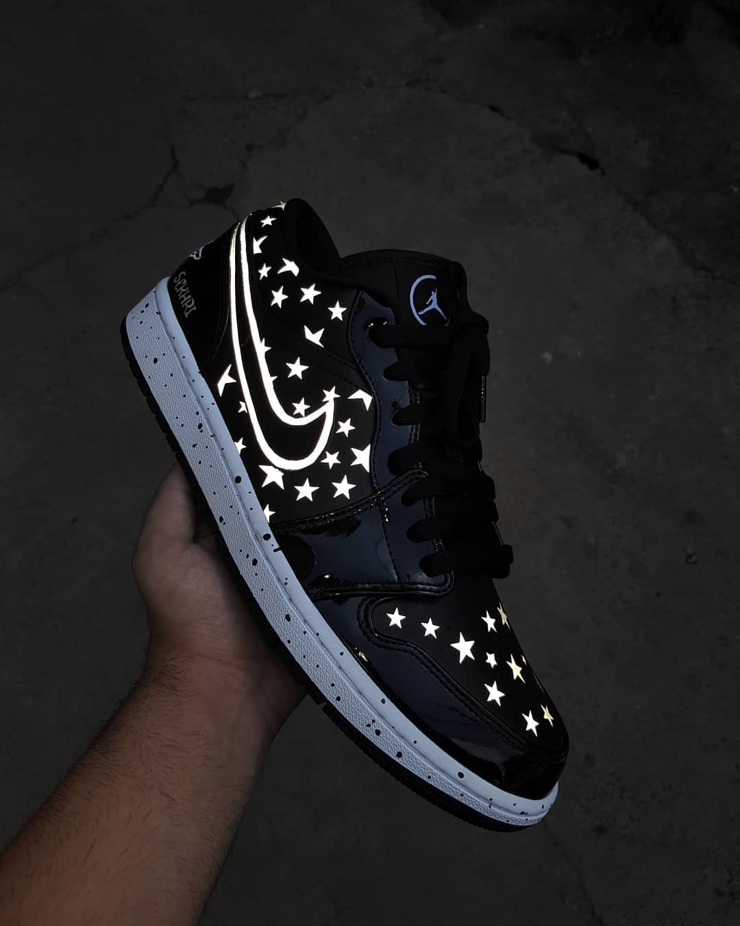 Night Star Black Custom Air Force 1