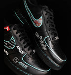 Black White Font Custom Air Force 1