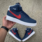 Black Blue Red Swoosh White Custom Air Force 1