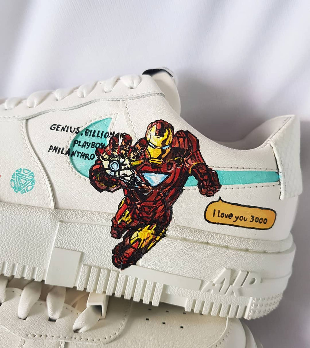 Super Hero Red Blue Brown Custom Air Force 1