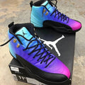 Blue Pure Gradient Custom Nike Air Jordan 12