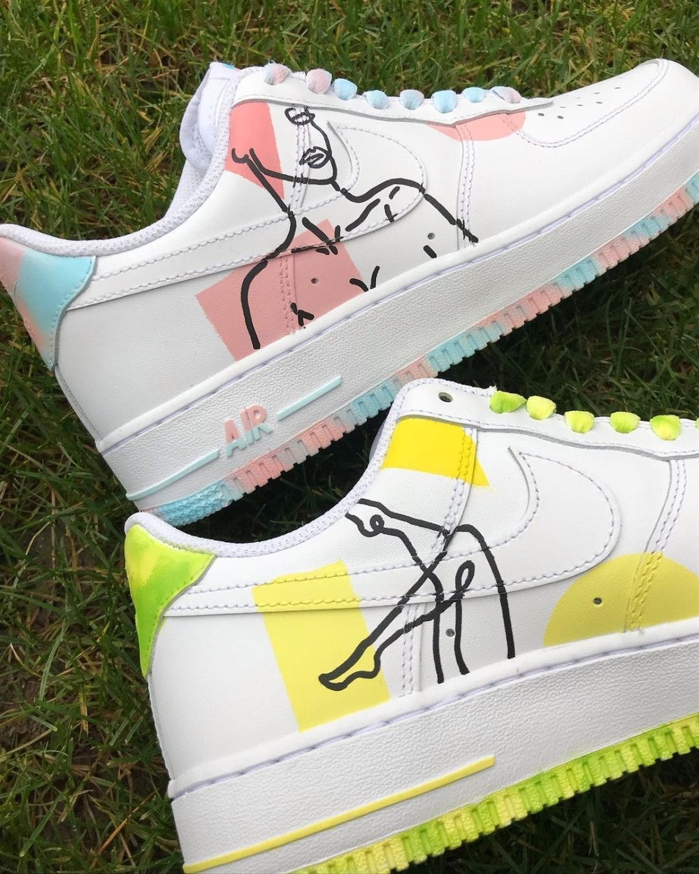 Pink Yellow Beauty Custom Air Force 1