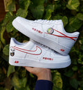 Food Sushi Chopstick Panda Red Black Custom Air Force 1