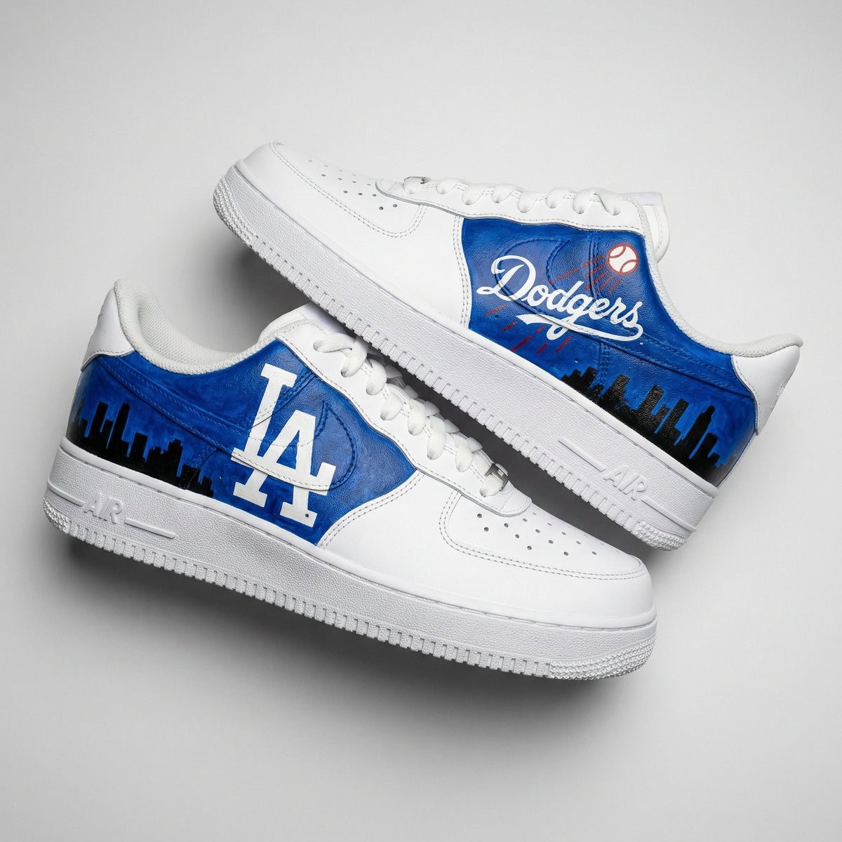 Dodgers LA Skyline Baseball Blue Custom Air Force 1