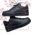 Hand Painted Pink Cherry Blossoms FLower Custom Air Force 1 Sneakers
