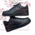 Hand Painted Pink Cherry Blossoms FLower Custom Air Force 1 Sneakers