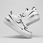 Custom Hand Painted Black White Air Force 1 Sneakers