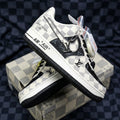 Hand Painted Custom Checkered Air Force 1 Sneakers