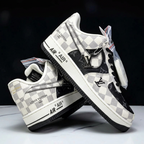 Hand Painted Custom Checkered Air Force 1 Sneakers