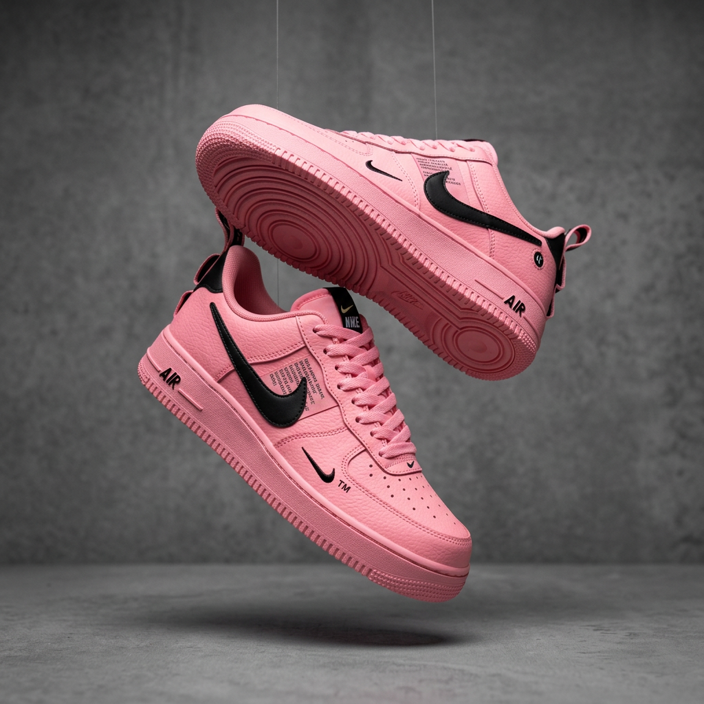Hand Painted Pink Custom Air Force 1 Sneakers
