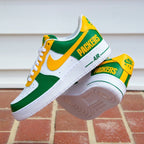 Hand Painted Green & Gold Packers Custom Air Force 1