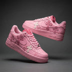 Hand Painted Pink Custom Air Force 1 Sneakers