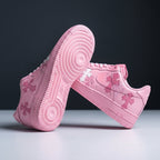 Hand Painted Pink Custom Air Force 1 Sneakers