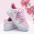 Hand Painted Pink Custom Air Force 1 Sneakers