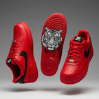 Custom Hand Painted Red Tiger Air Force 1 Sneakers