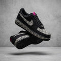 Hand Painted Custom Black Air Force 1 Sneakers