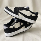 Hand Painted Black & Cream Custom Air Sneakers