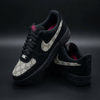 Hand Painted Custom Black Air Force 1 Sneakers