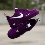 Purple Hand Painted Custom Air Force 1 Sneakers