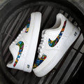 Graffiti Swoosh Blue Green Yellow Custom Air Force 1