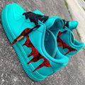 Blue Dripping Red Rose Swoosh Custom Air Force 1