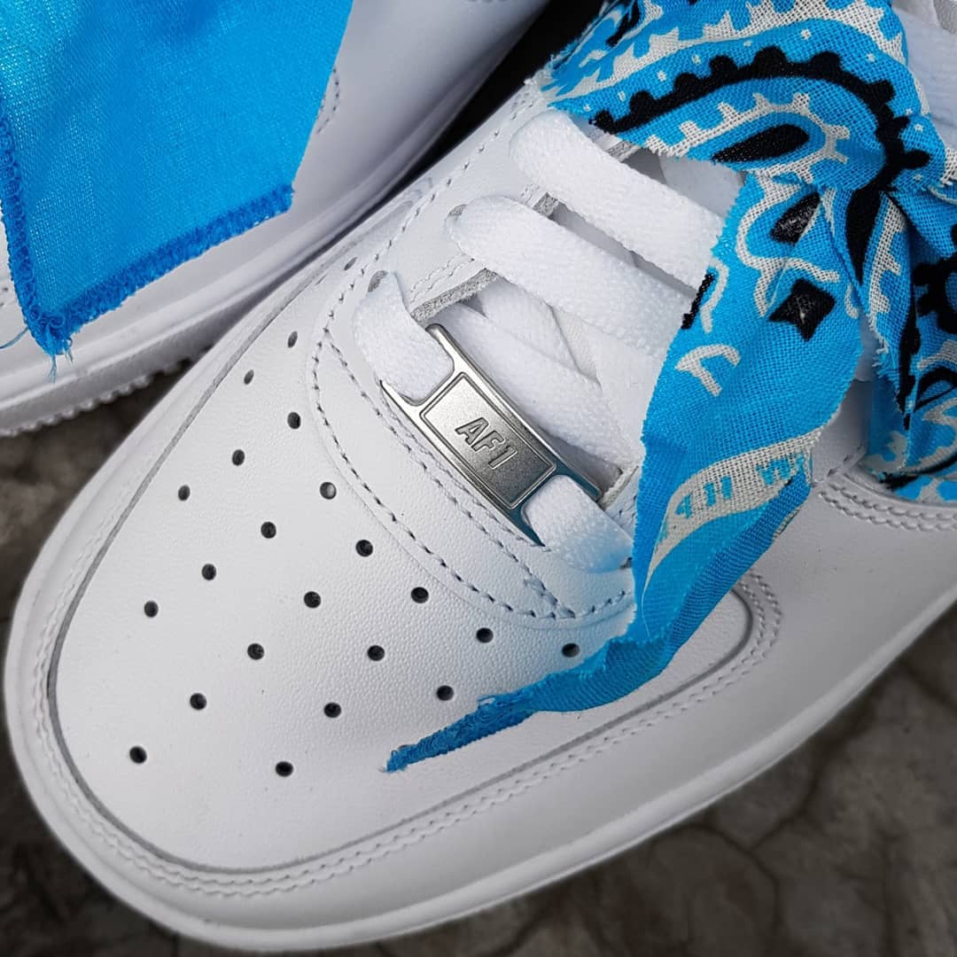 Extra Lace Blue Custom Air Force 1