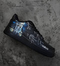 Cartoon Magiac Word Wizard Lightning Black White Custom Air Force 1