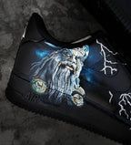Cartoon Magiac Word Wizard Lightning Black White Custom Air Force 1
