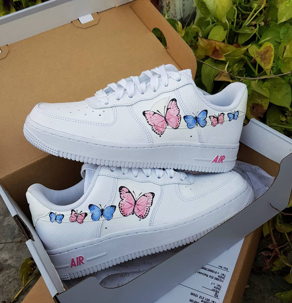 Butterfly Blue Pink Custom Air Force 1