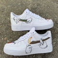 Brown White Fired Torch Swoosh Custom Air Force 1