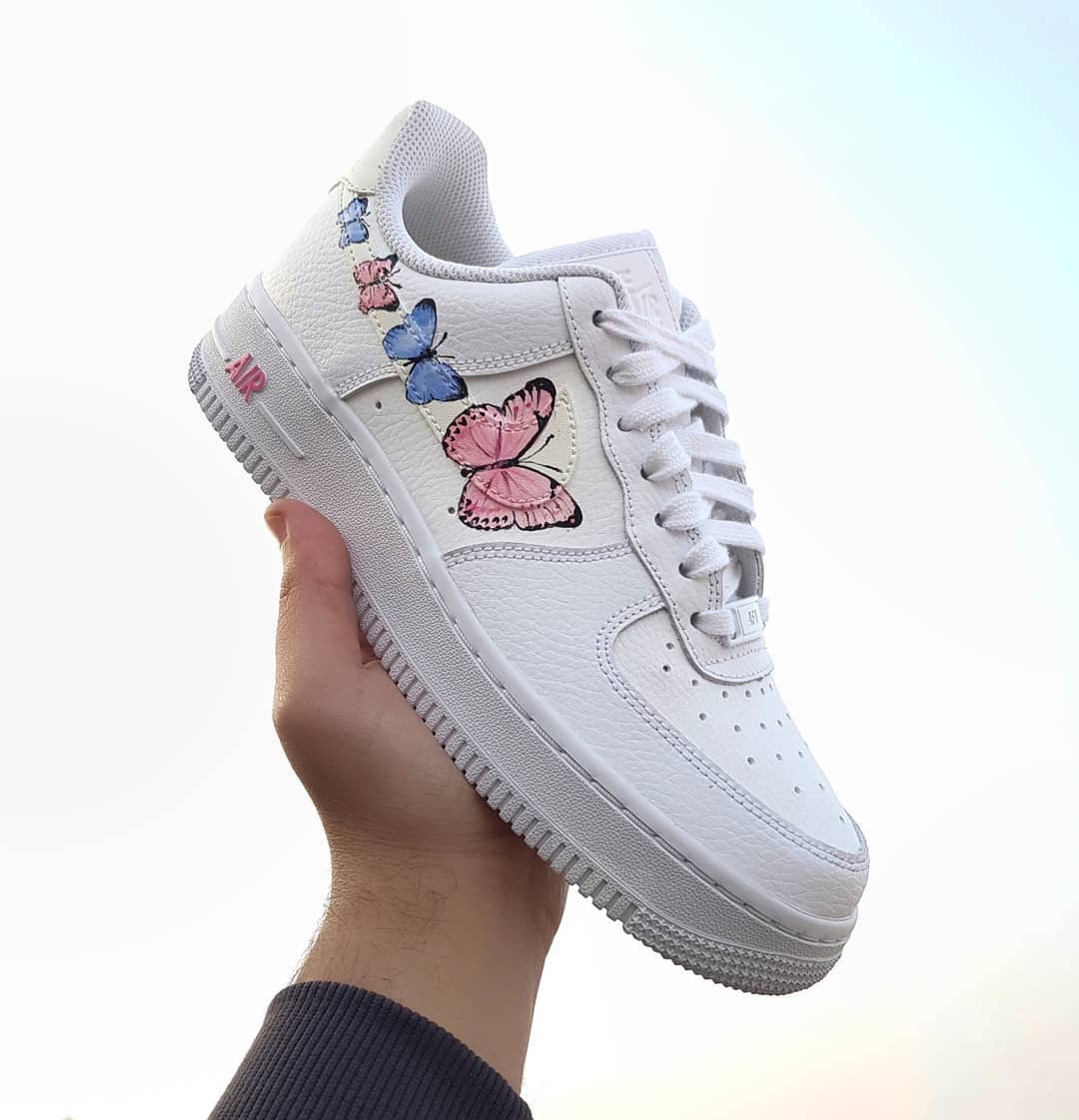 Butterfly Blue Pink Custom Air Force 1