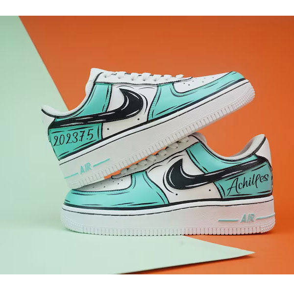Mint Mambo Graffiti Custom Air Force 1