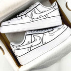 Black White Art Graffiti Custom Air Force 1