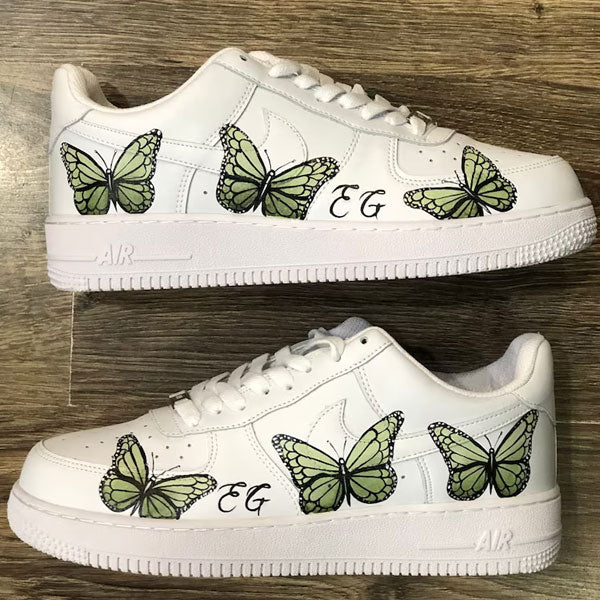 Green Butterfly Graffiti Custom Air Force 1