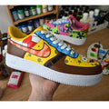 SpongeBoe Hand Drawn Doodles Cratoon Custom Air Force 1