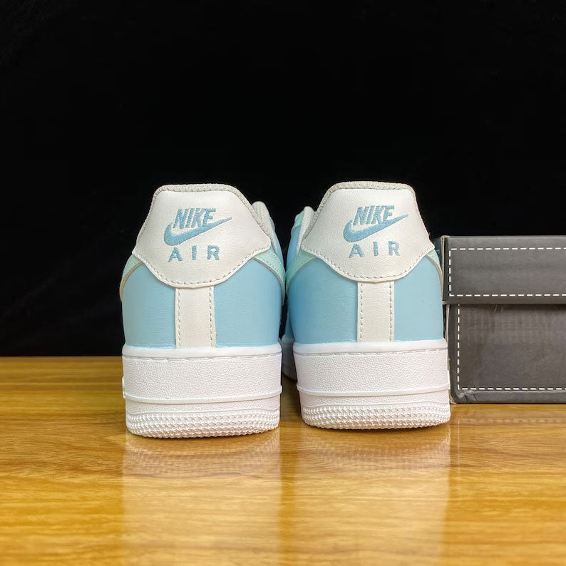 Baby Blue Lettering Custom Air Force 1
