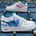 Stitch And Angel Couple Hand-drawn Custom Air Force 1