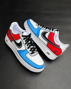Navy Blue Red Black Custom Air Force 1