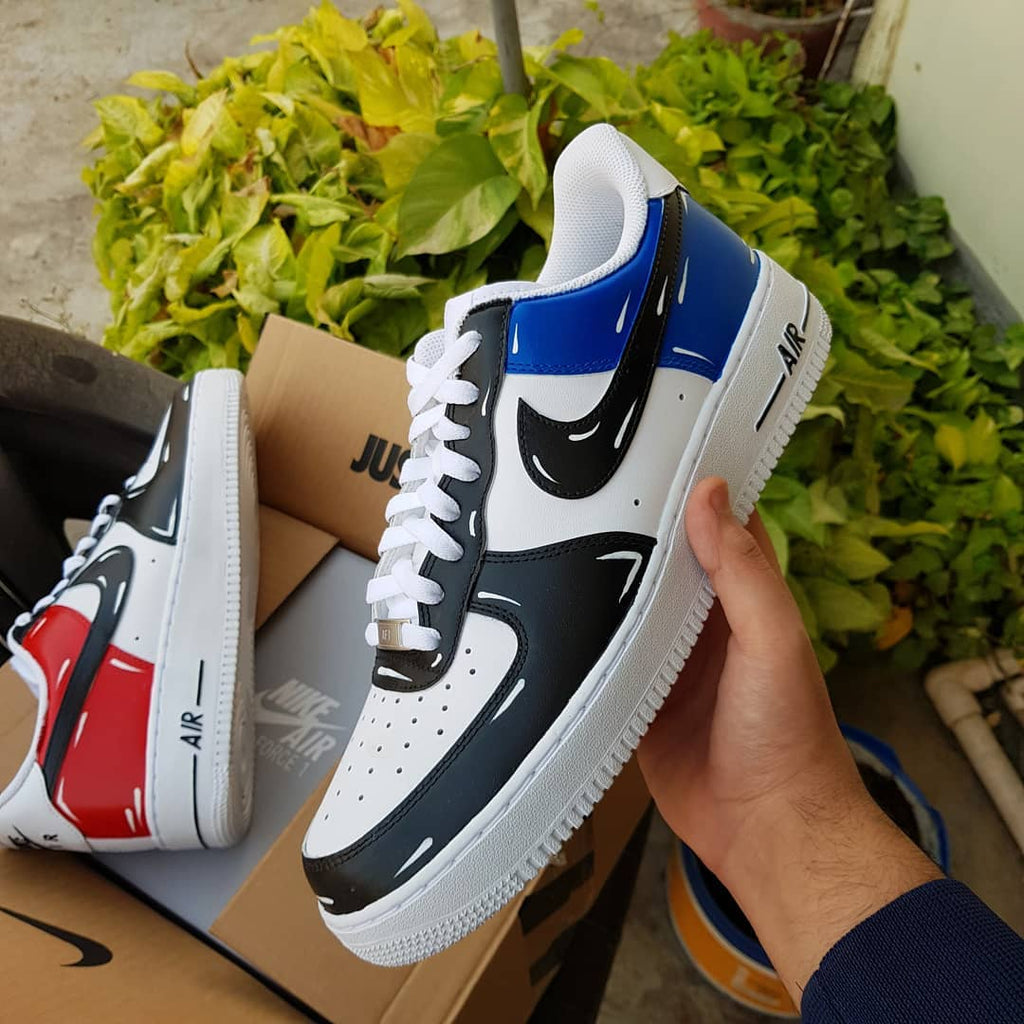 Red Blue Black Custom Air Force 1