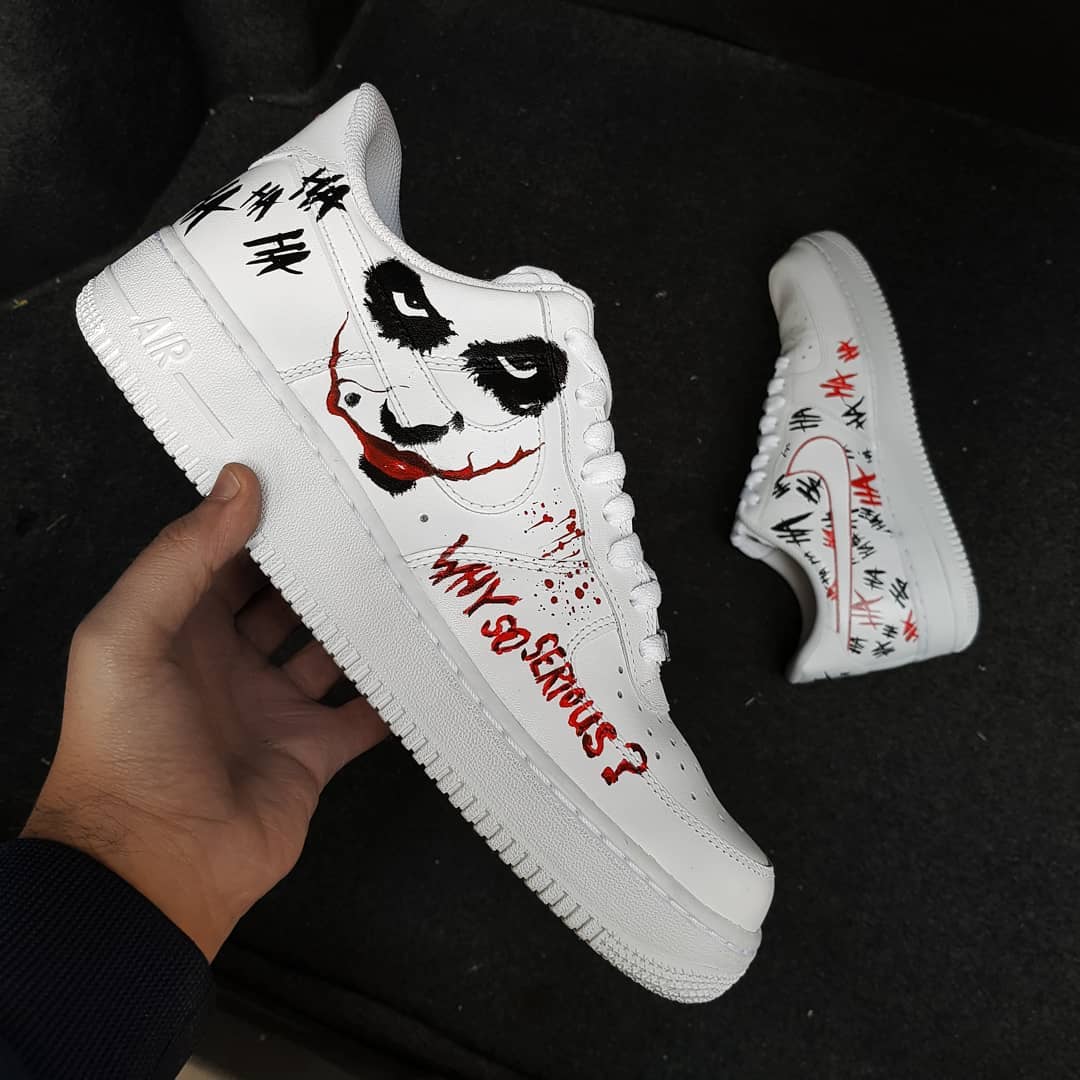 Ghost Black Red Custom Air Force 1