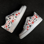 Ghost Black Red Custom Air Force 1
