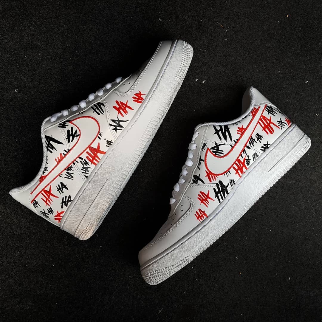 Ghost Black Red Custom Air Force 1