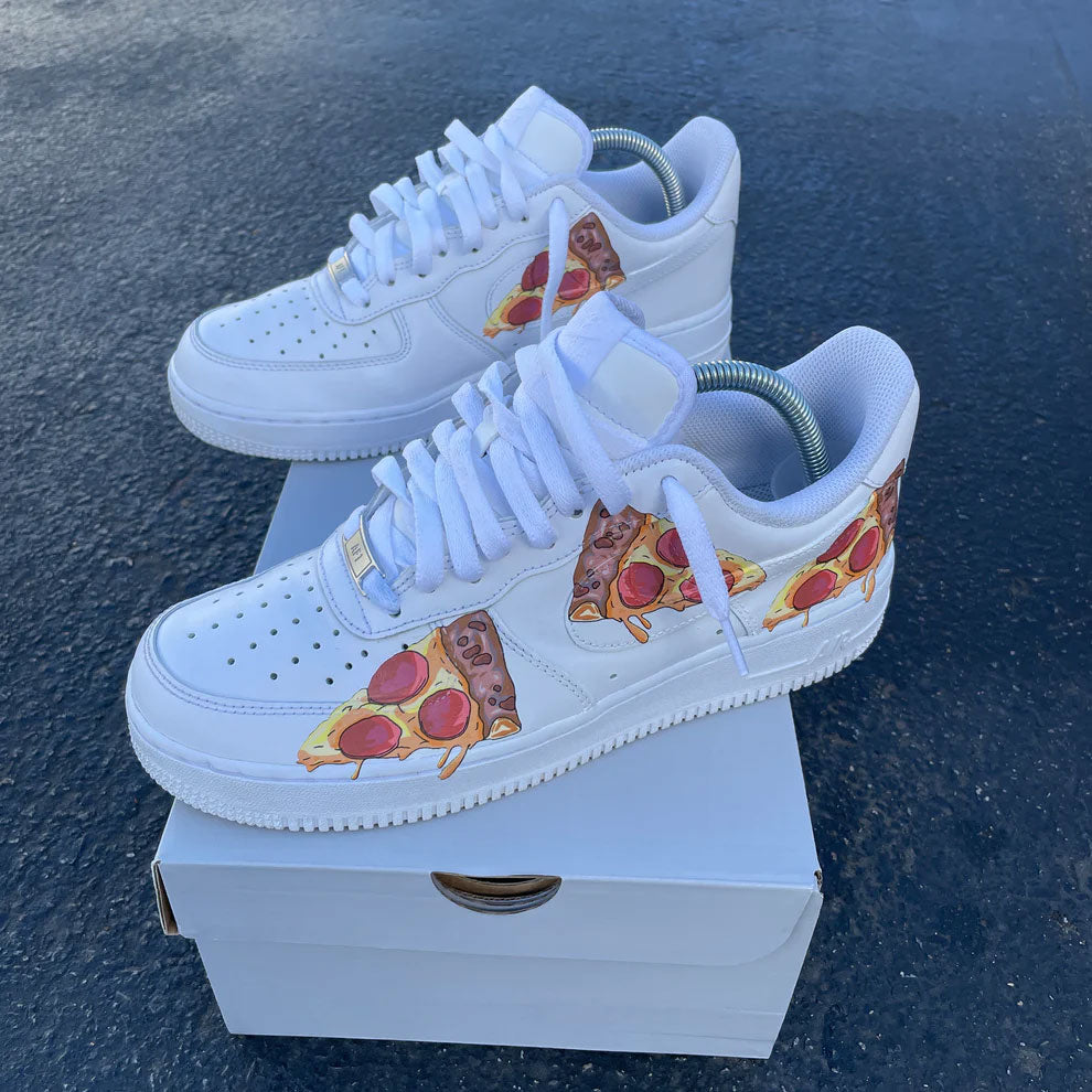 Pizza Cartoon Graffiti Custom Air Force 1