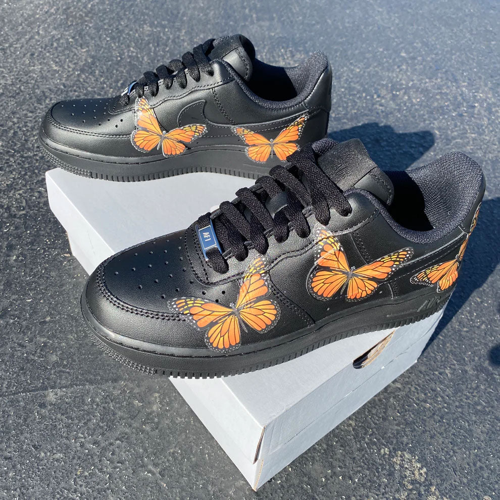 Dead Leaf Butterfly Black Custom Air Force 1