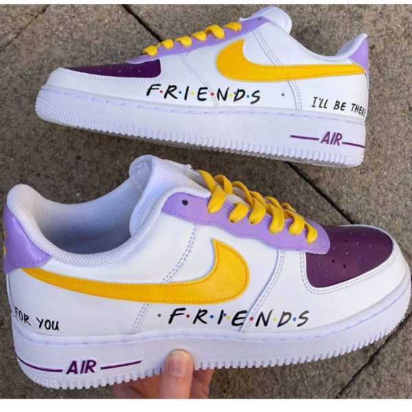 Purple Yellow Friends Custom Air Force 1