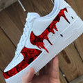 Red Punk Rose Drip Custom Air Force 1