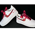 Red Ribbon Couple Wedding Custom Air Force 1