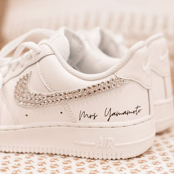 Swarovski Crystal Couple Custom Air Force 1