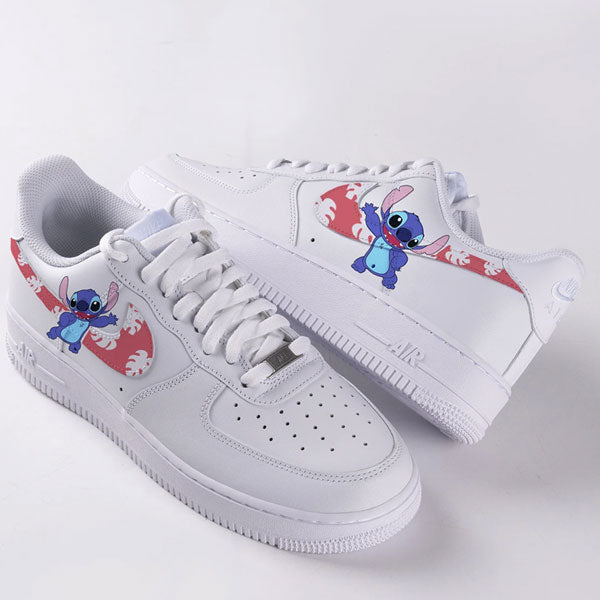 Hawaii Stitch Cartoon Graffiti Custom Air Force 1